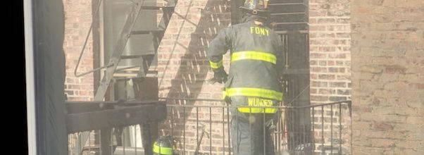 East 83rd Street Building Catches Fire