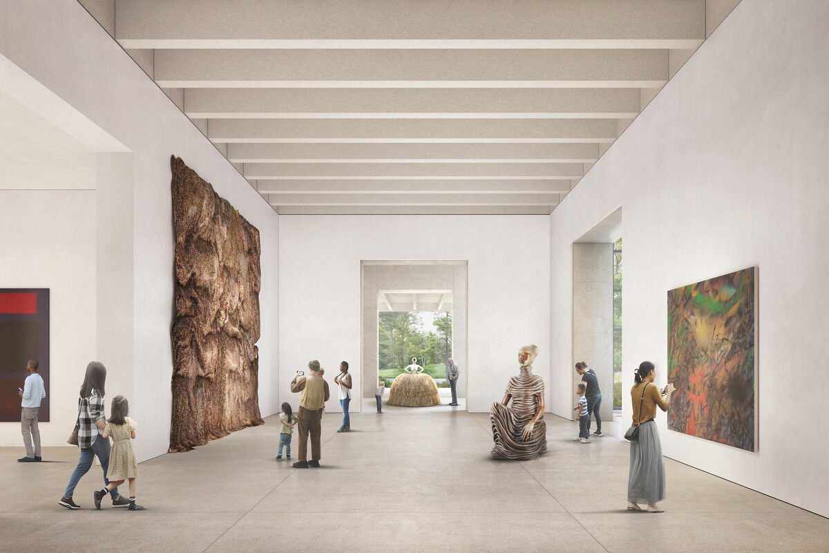 interior rendering tang wing met museum